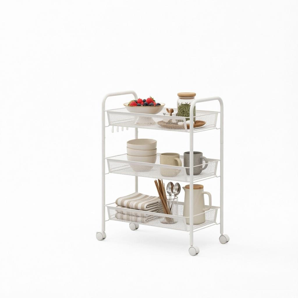 ComfortXL Servierwagen Weiß 45x63x26.5 cm