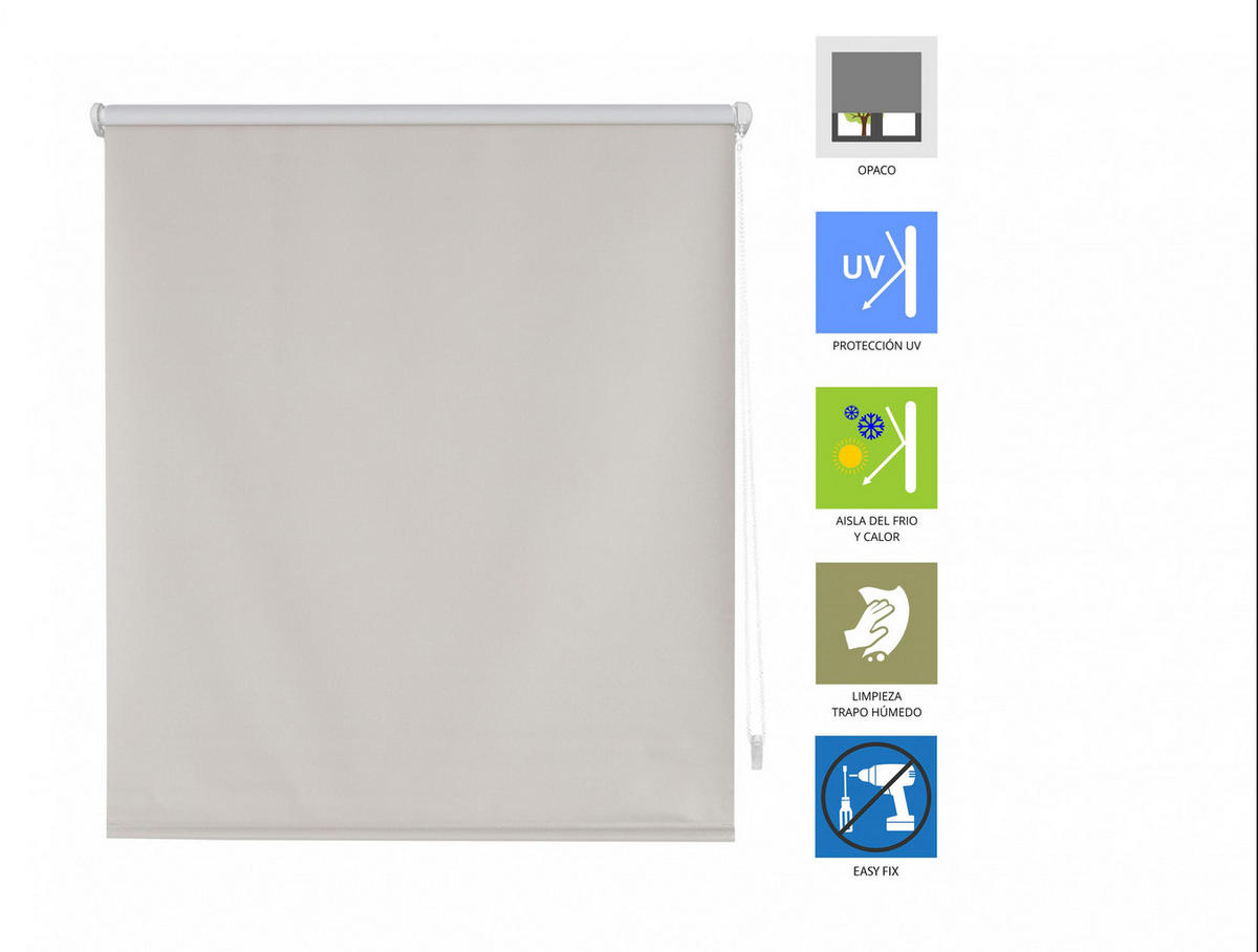 ROLLO Easyfix Polyester Opaque GRAU 57x180 - Grün, Textil (57/180/1cm) - Purline