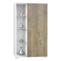 VITRINE Davos Eiche Ribbeck - Alteiche, Holzwerkstoff (71.5/134/35cm) - Vladon