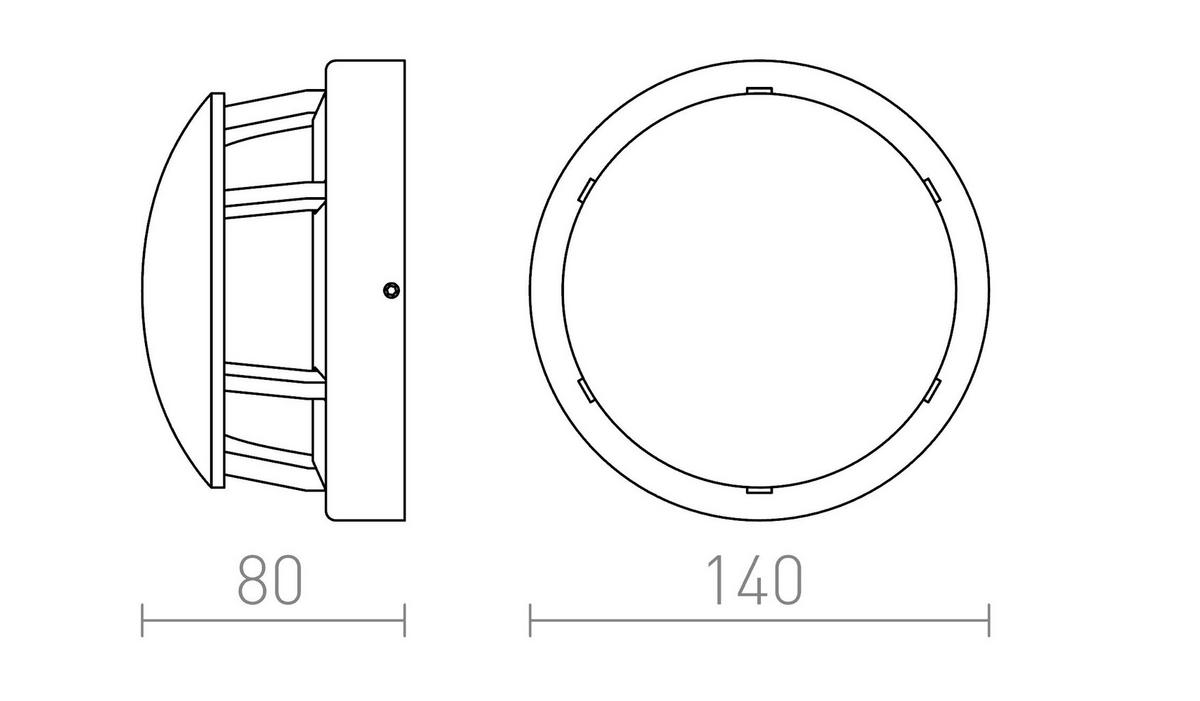 AUSSENLEUCHTE FAROS Anthrazitgrau 3 W IP54 - Grau, Metall (12/12/8cm) - Rendl