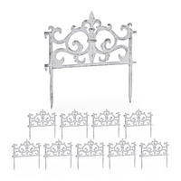 10xBEETZAUN - Weiß, Metall (27/27/1cm) - Relaxdays