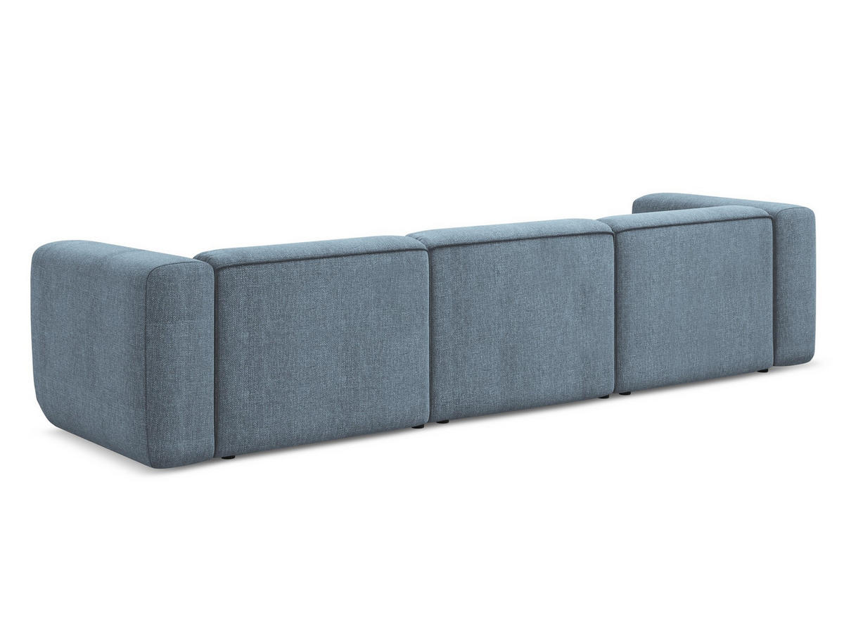 POUF Samt Stoff Blau - Blau/Petrol, Kunststoff/Textil (60/35/60cm) - Makamii