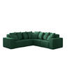 ECKSOFA Corner Ella Stoff Noel Velours Grün - Grün, Holz/Textil (246/246cm) - Kaiser Möbel