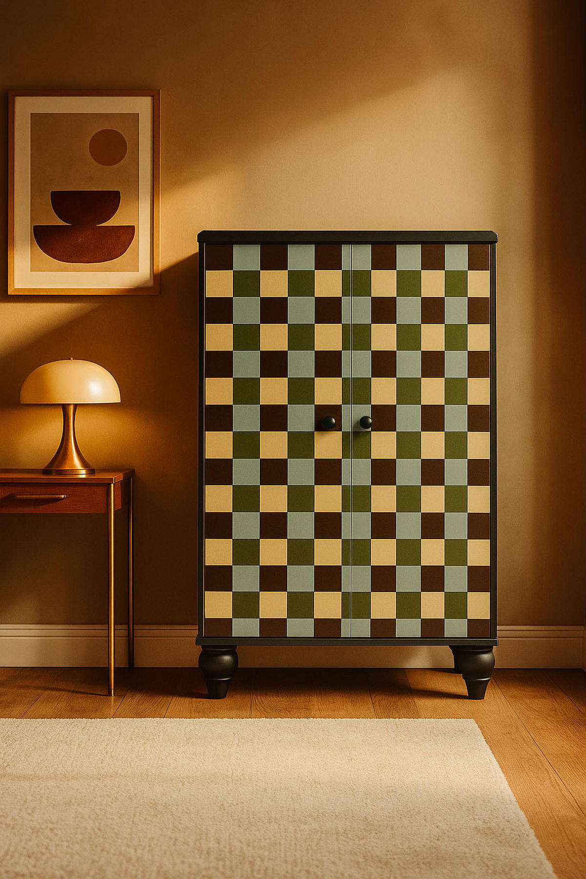 SCHRANK SIDEBOARD mit 2 Türen MARCUS - Grün, Holzwerkstoff (75/127/45cm) - RNT By Really Nice Things