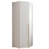DREHTÜRENSCHRANK 236.7/81.7/81.7 1-türig - Goldfarben/Weiß, Holz/Metall (81.7/236.7/81.7cm) - MÖBEL KRYSPOL