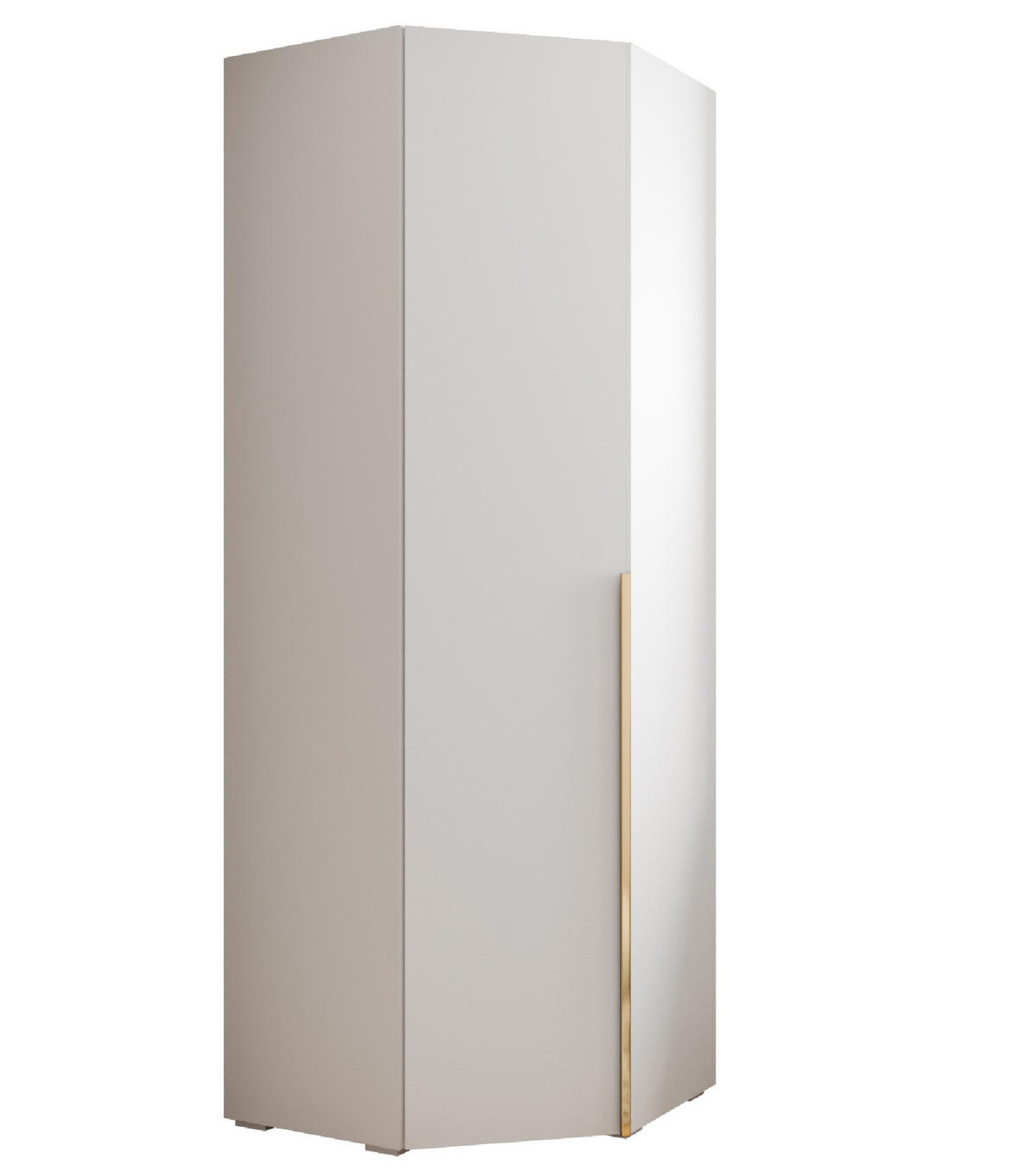 DREHTÜRENSCHRANK 236.7/81.7/81.7 1-türig - Goldfarben/Weiß, Holz/Metall (81.7/236.7/81.7cm) - MÖBEL KRYSPOL