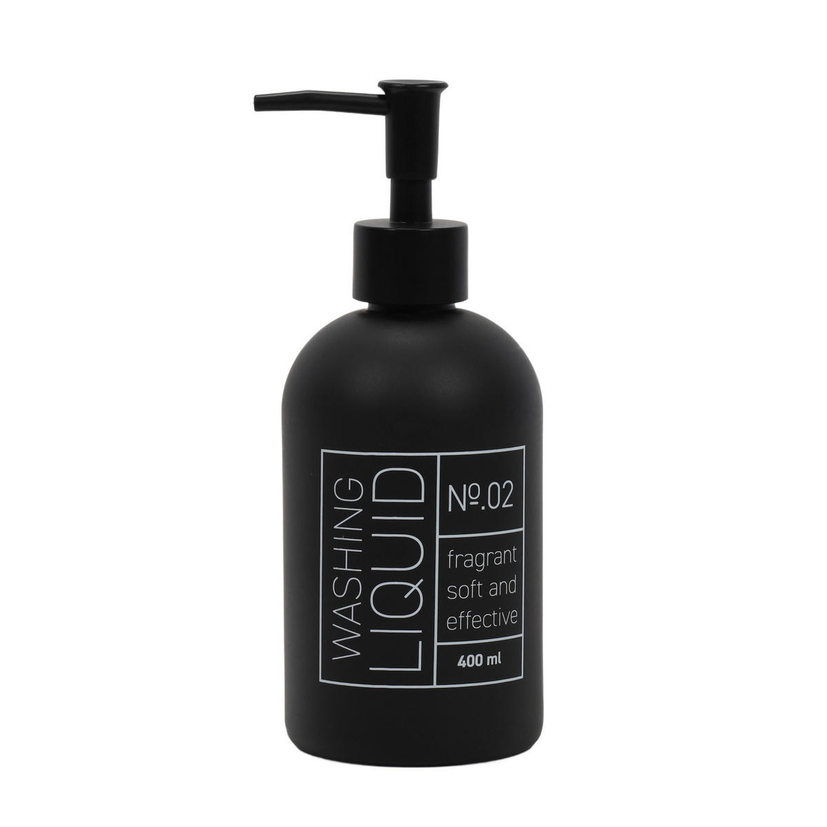 SEIFENSPENDER aus Glas 400 ml 7/7/19 cm - Schwarz, Glas (7/19/7cm) - Bathroom solutions