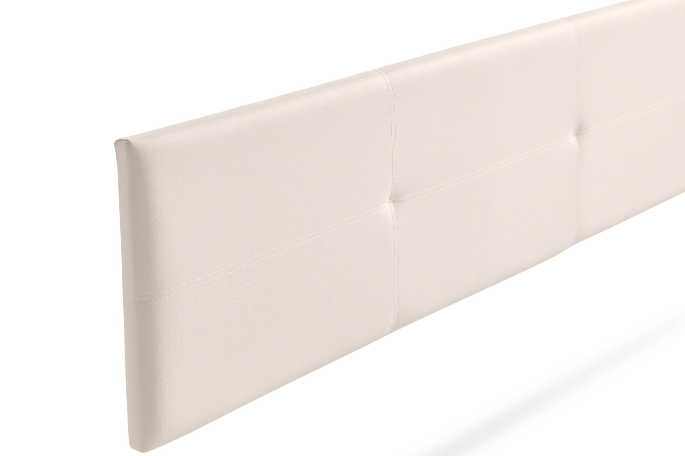 Kopfteil gepolstert ALMA Kunstleder 90x50x5 cm - Beige - Moonia - Beige, Holz (90/5/50cm)