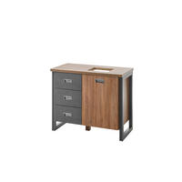 WASCHTISCH I12 Stirling Oak & Matera 91/75/40 cm - Eichefarben, Holzwerkstoff (91/75/40cm) - Livojo