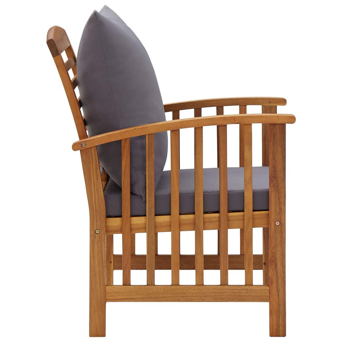 GARTENSET Reithy 4-teilig - Grau, Holzwerkstoff - Nettlife