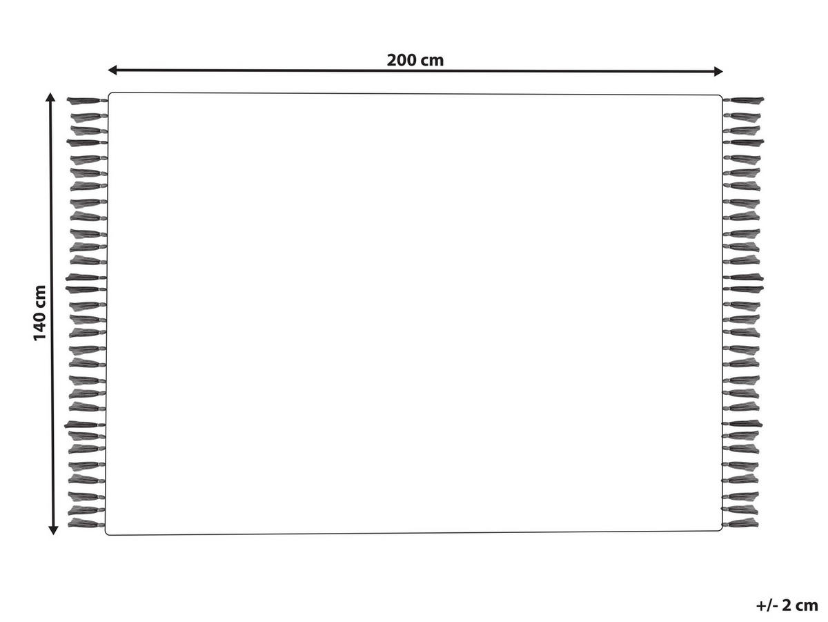 KURZFLOR-TEPPICH Manavgat 200/140 cm - Beige, Textil (140/200cm) - Beliani