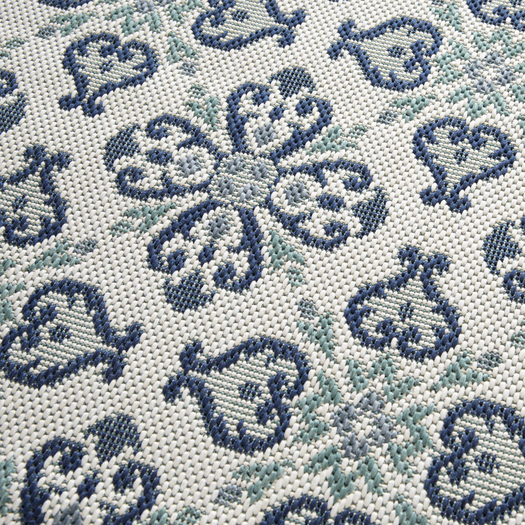 Thumbnail - Steffensmeier Outdoorteppich, Blau, Textil, Floral, Rechteckig, 80x150 cm, wasserabweisend, Teppiche & Böden, Teppiche, ...