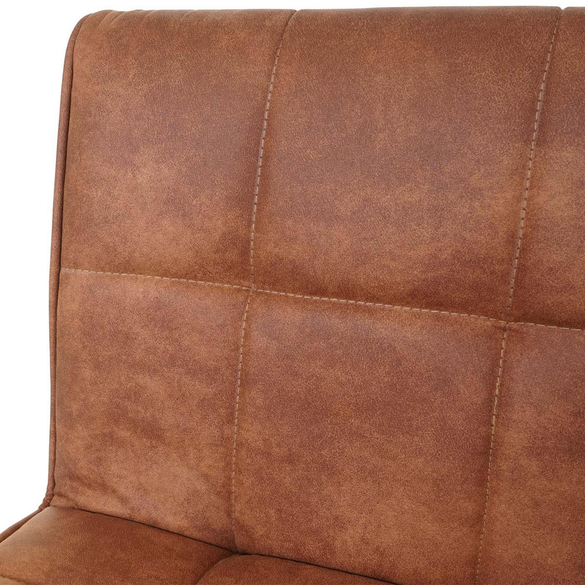 BARHOCKER gepolstert und höhenverstellbar mit Lehne Sitzhöhe 64-85cm Wildlederimitat vintage hellbraun - Hellbraun, Kunststoff/Textil (44/116/46cm) - PROREGAL