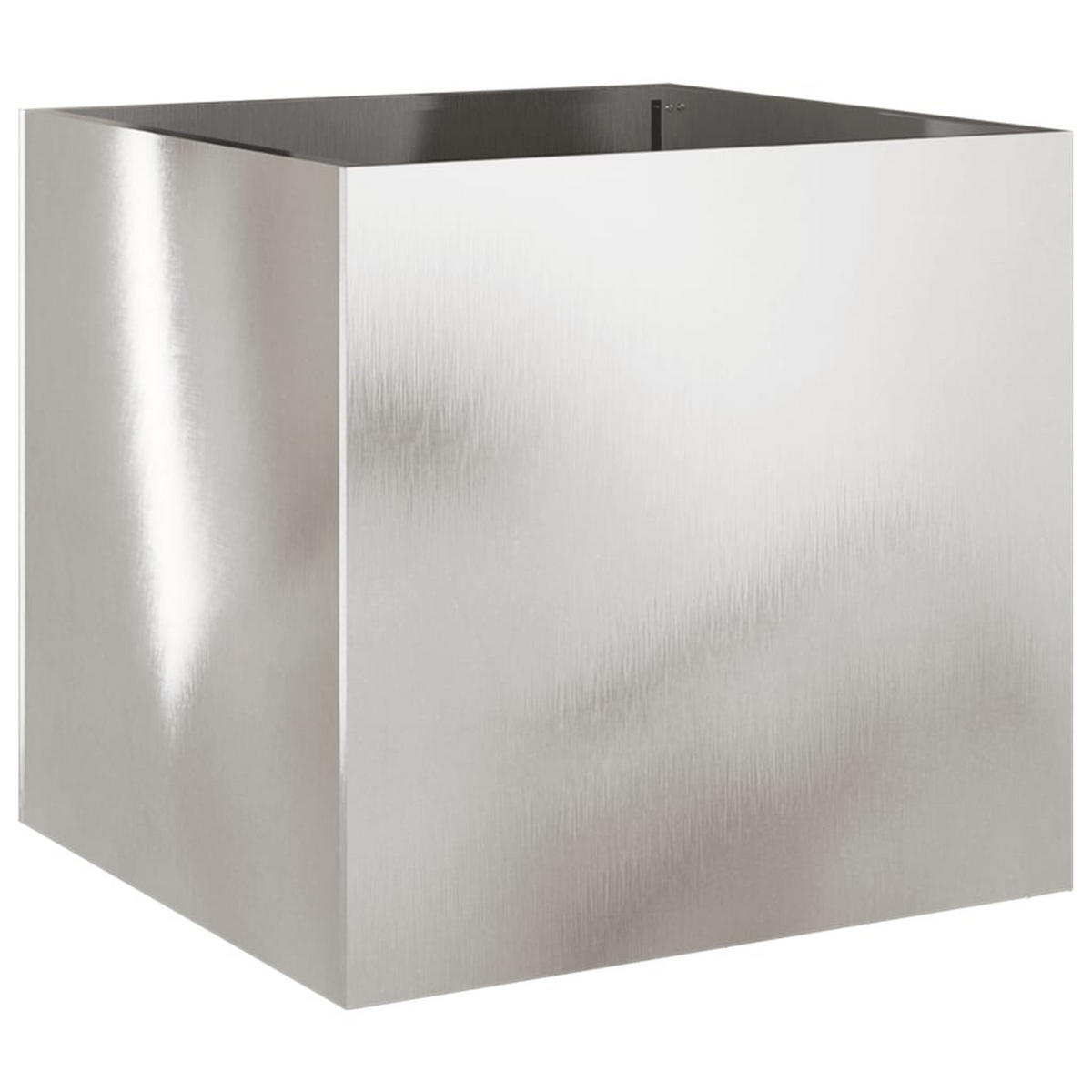 PFLANZKÜBEL 2er Set Silbern 49/47/46 Cm Edelstahl - Silberfarben, Metall (49/46/47cm) - vidaXL