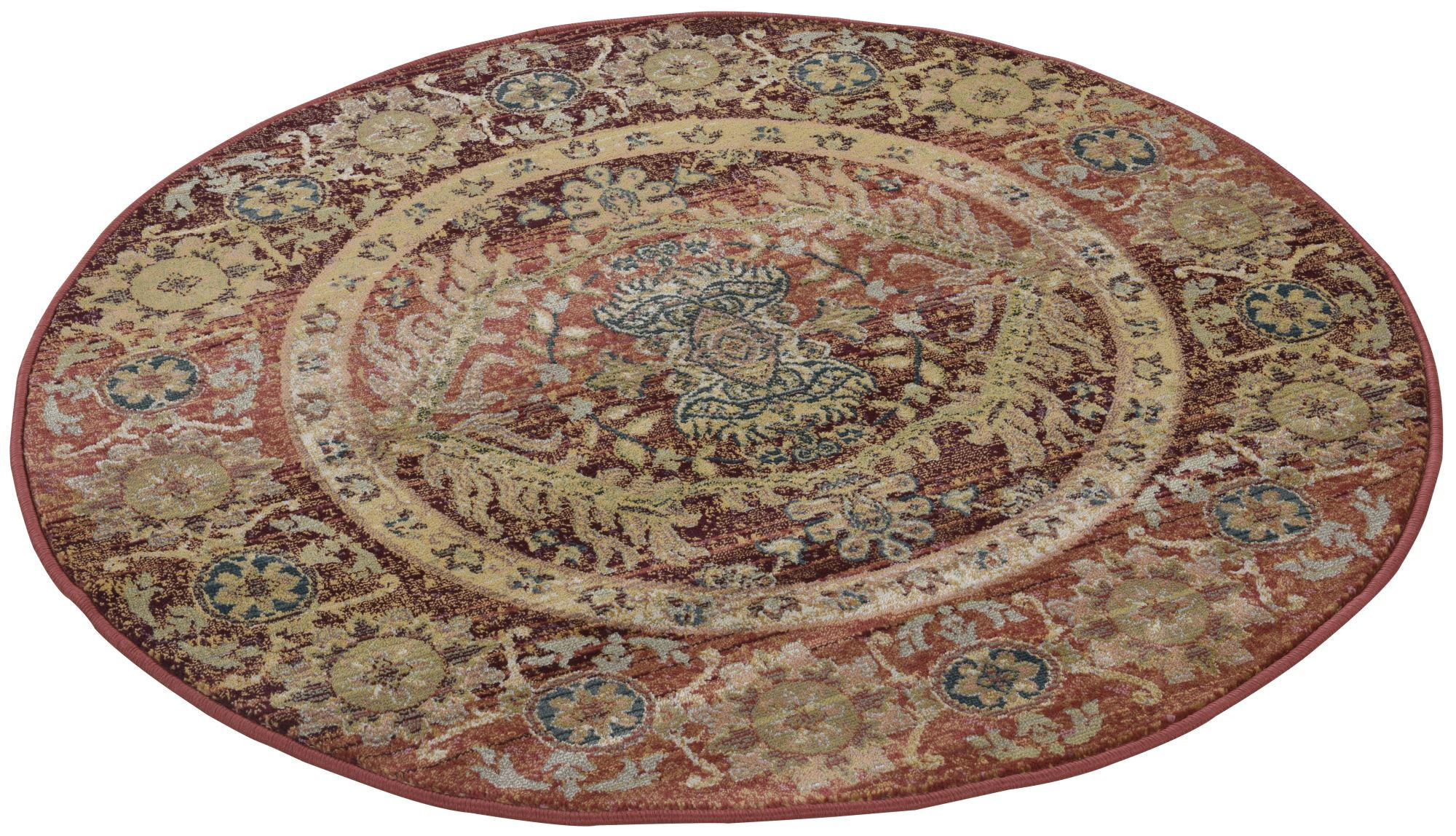 WEBTEPPICH Gabiro 3070 200x200 cm - Rostfarben, Textil (200/200cm) - THEKO