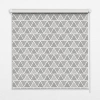 VNÚTORNÁ roleta - okenná roleta - roleta - 110x140 cm - Pruhované trojuholníky - sivá, plast (110/140/0.5cm) - TULUP