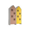 REGALSCHRANK Set Kania 115x37x171 MDF Weiß /Bunt - Pink/Gelb, Holzwerkstoff (115/171/37cm) - 58aufmkessel