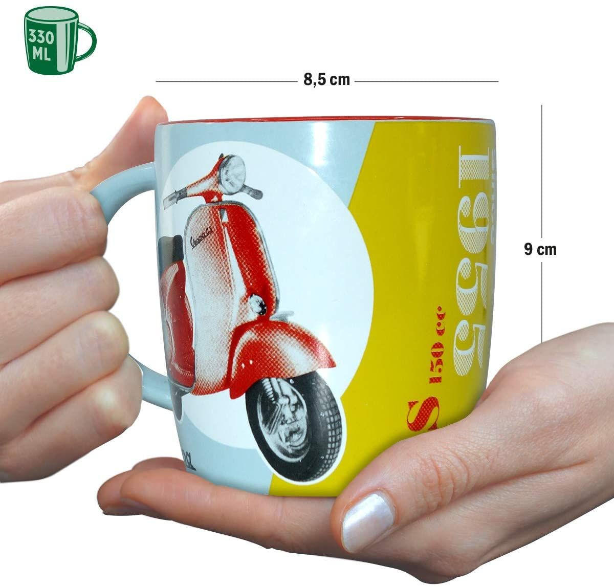 KAFFEETASSE 330 ml Vespa GS 150 Since 1955 - Multicolor, Keramik (0.33L) - Nostalgic-Art