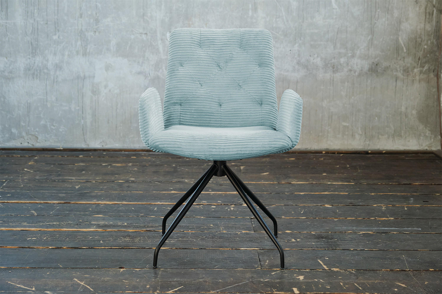 DREHSTUHL NEW CHARME Hellblau Cord - Hellblau, Textil (59/87/66cm) - KAWOLA