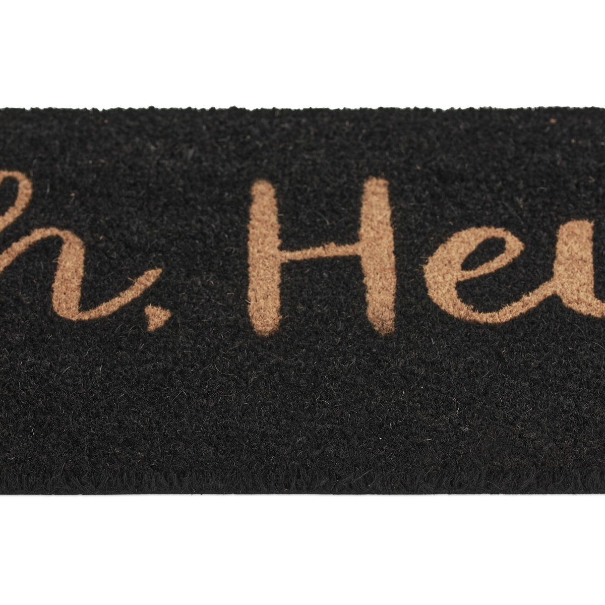 FUSSMATTE - Schwarz, Kunststoff/Textil (75/42cm) - Relaxdays