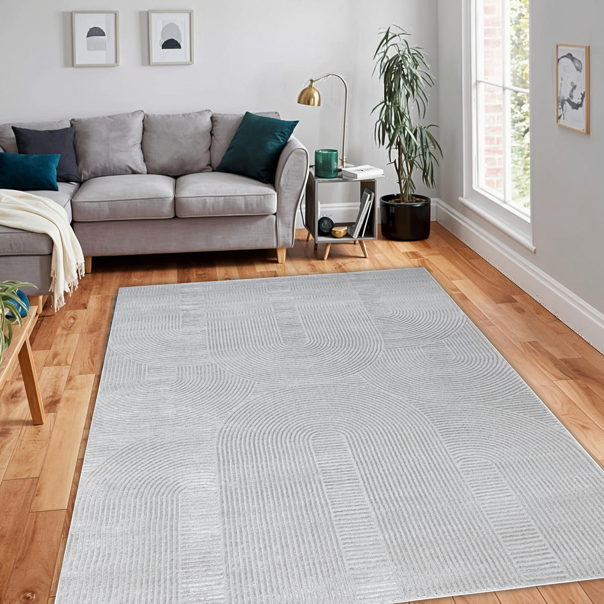 TEPPICH Balance 140/190 cm - Grau, Textil (140/190cm) - rugsX