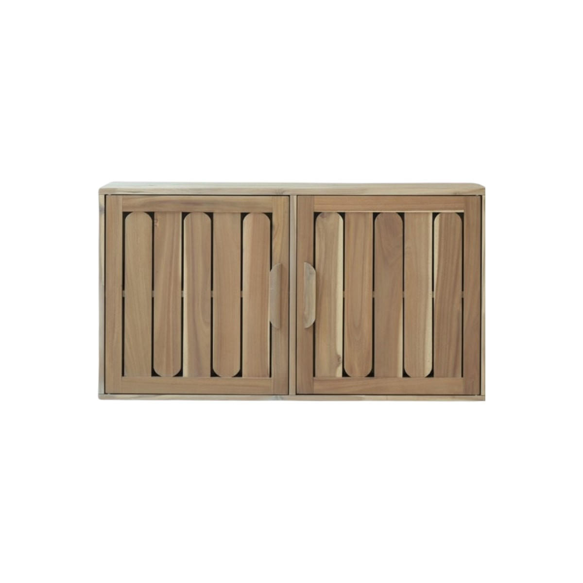 BADEZIMMERMÖBEL Lila Natur aus Akazie - Naturfarben, Holz (120/65/40cm) - Tikamoon