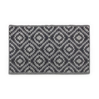 OUTDOORTEPPICH Teppich Wetterfest und UV-Beständig ( 80x250cm / Karo ) für Garten, Balkon, Terrasse - Grau, Kunststoff (80/250cm) - Bestlivings