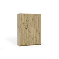 DREHTÜRENSCHRANK Apollonia ohne Spiegel 150x204cm 3-türig, artisan, goldene Griffe - Goldfarben/Braun, Kunststoff (58/205/150cm) - Margaret Hadas24