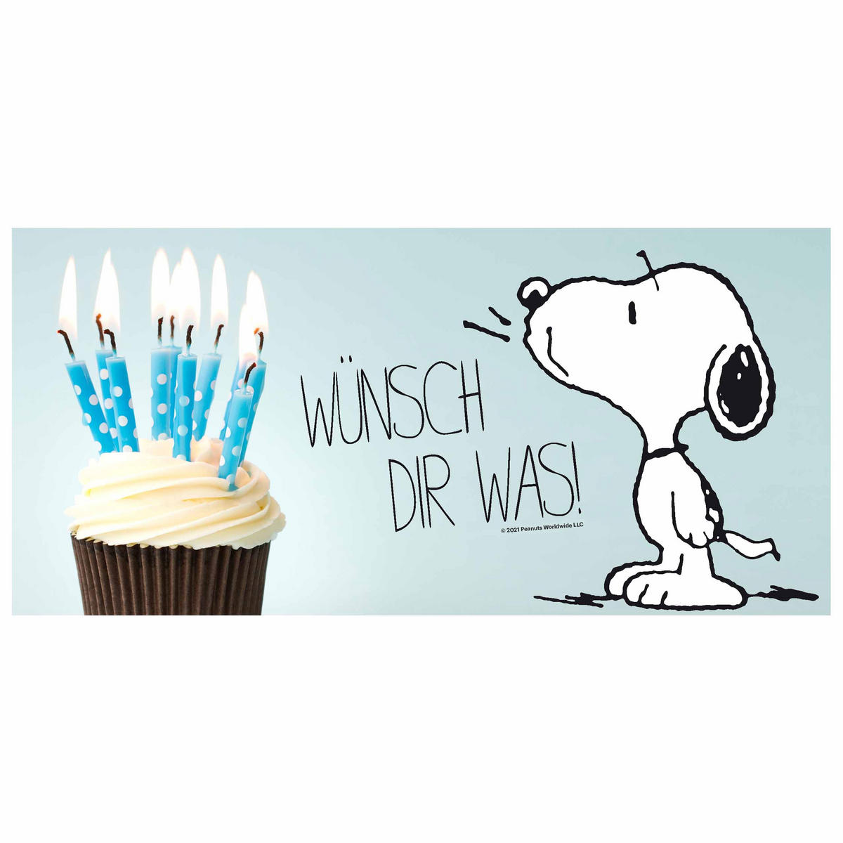 KAFFEEBECHER The Peanuts Snoopy Wünsch dir was! Blau 320 ml - Blau, Keramik (0.32L) - United Labels