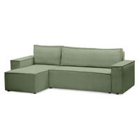 ECKSOFA Agi Salbeigrün 60 cm - Salbeigrün, Textil (244/60cm)