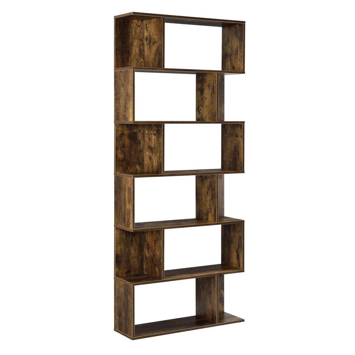 BÜCHERREGAL Borrby - Walnussfarben, Holzwerkstoff (80/192/24cm) - [en.casa]