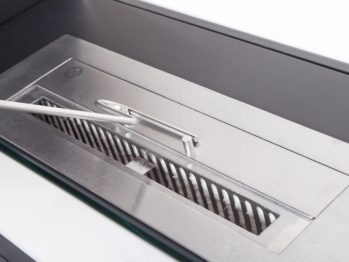 BIOETHANOL-KAMIN Weiß Bodenmodell inklusive 2.2 L Brennblock - Weiß, Metall (100/90/35cm) - Purline