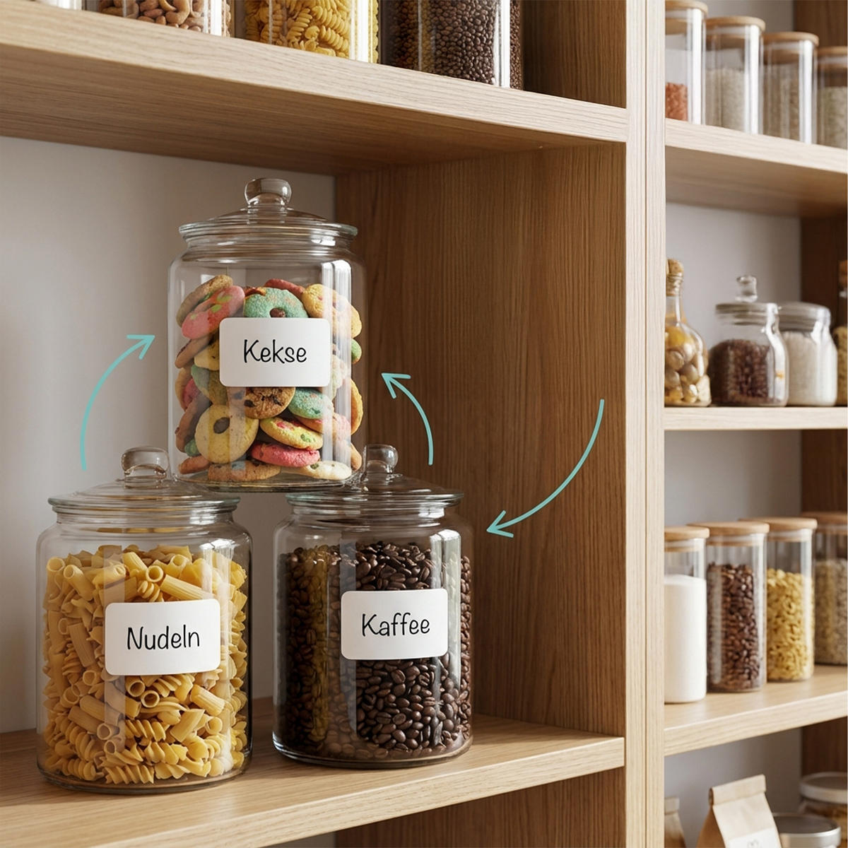 SKLENICE na potraviny - průhledná, sklo (18/26/18cm) - Relaxdays