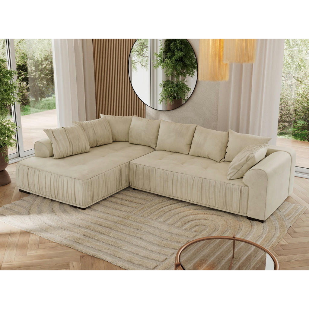 Thumbnail - MKS Ecksofa, Beige, Textil, 3-Sitzer, L-Form,L-Form, 325x200 cm, Oeko-Tex®, Wohnzimmer, Sofas & Couches, Wohnlandschafte...