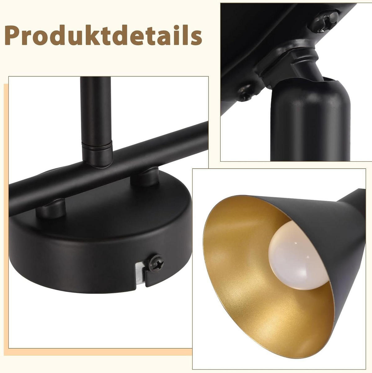 STRAHLER Welle 49/11/21 cm - Schwarz, Metall (49/11/21cm) - Nettlife