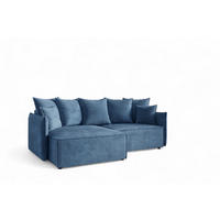 ECKSOFA Minea Mit Schlaffunktion - Blau, Holzwerkstoff/Textil (221/153cm) - Fun Möbel