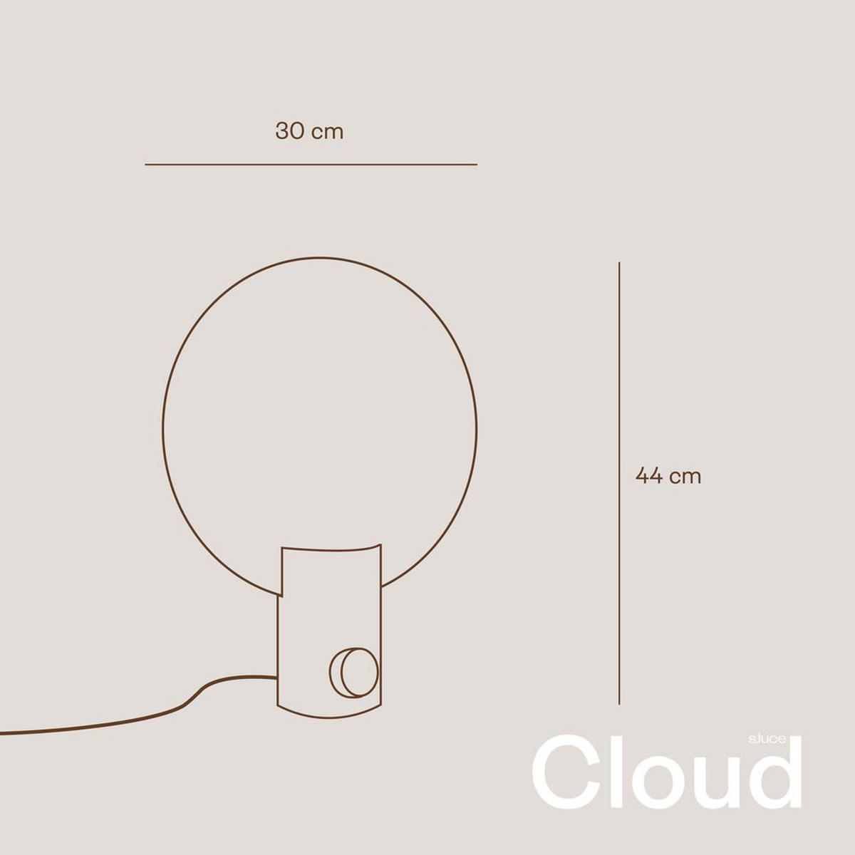 TISCHLAMPE Cloud Schwarz Ø 50cm - Schwarz, Metall (64/50/64cm) - s.luce