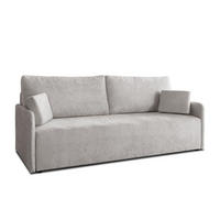 SOFA NUBO mit Schlaffunktion und Bettkasten Harmony 80 - Grau, Textil (205/91/86cm) - Lookway