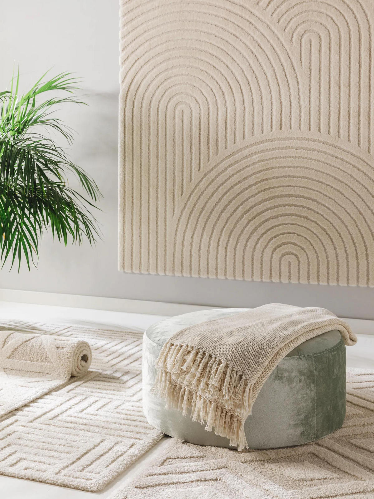 TEPPICH Eve Cream/Beige 240x340 cm - Creme, Textil (240/340cm) - benuta Nest