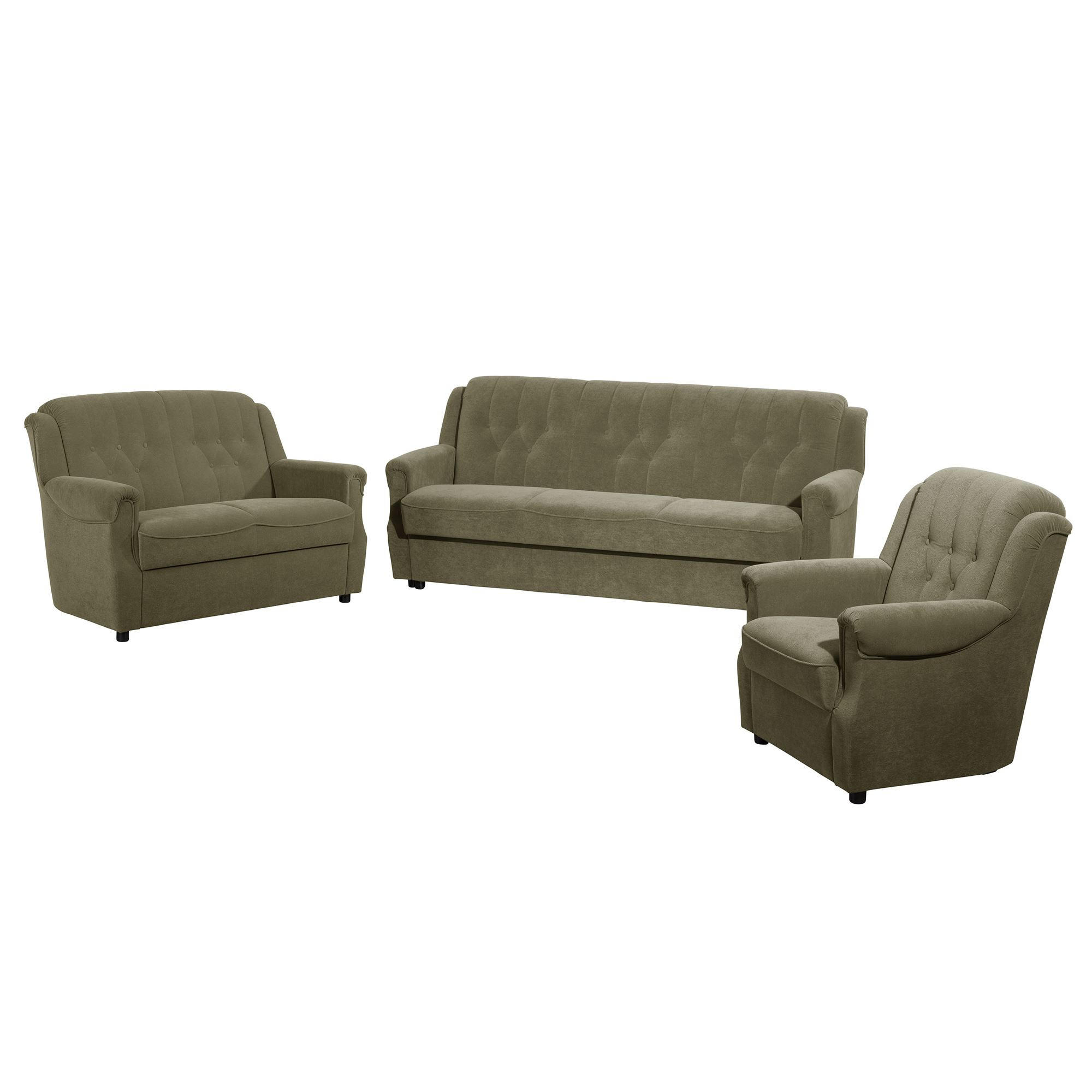 58aufmkessel Sofagarnitur Grün 200x89x83 cm