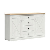 SIDEBOARD Victoria Weiß und Holz - Weiß, Holzwerkstoff (153/93/43cm) - Petits-meubles