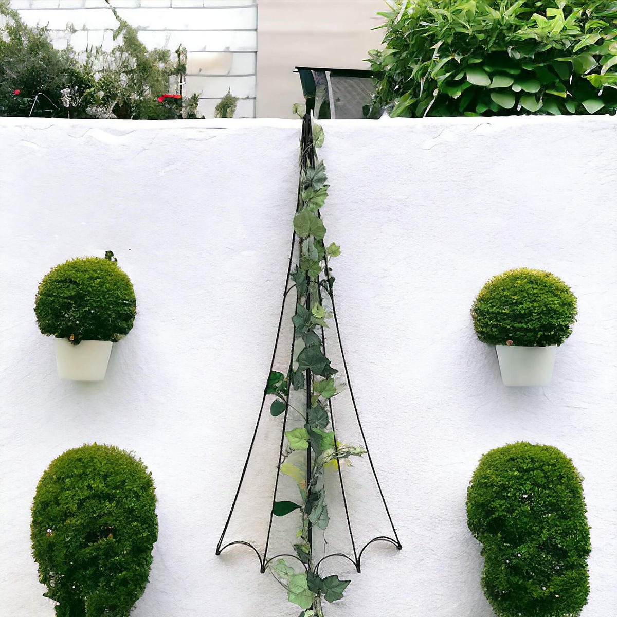RANKHILFE Garten Metall Schwarz Regenschirm - Schwarz, Metall (48/147/0.6cm) - DanDiBo