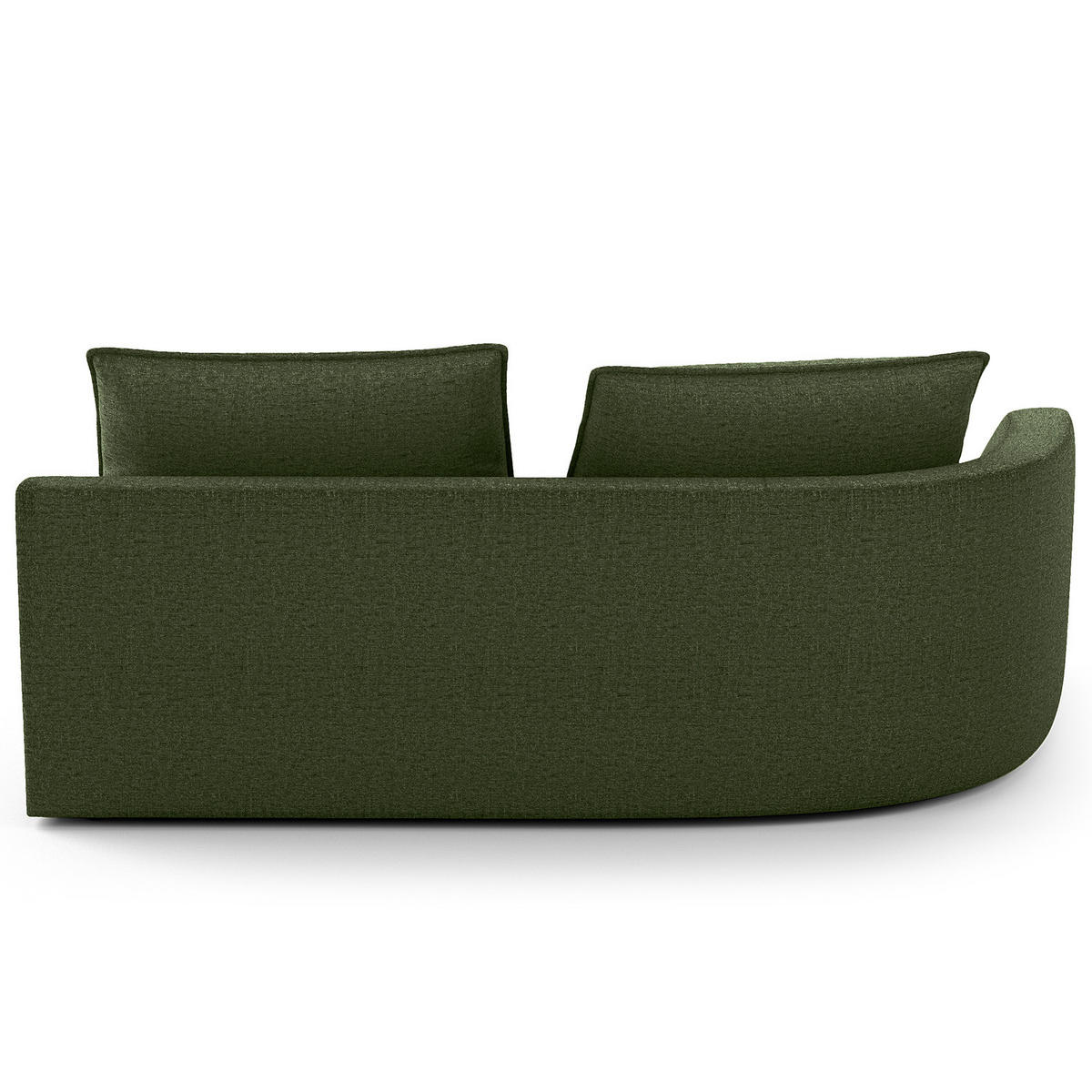 OTTOMANE - modular - Schwarz/Grün, Kunststoff/Textil (196/82/146cm) - home24