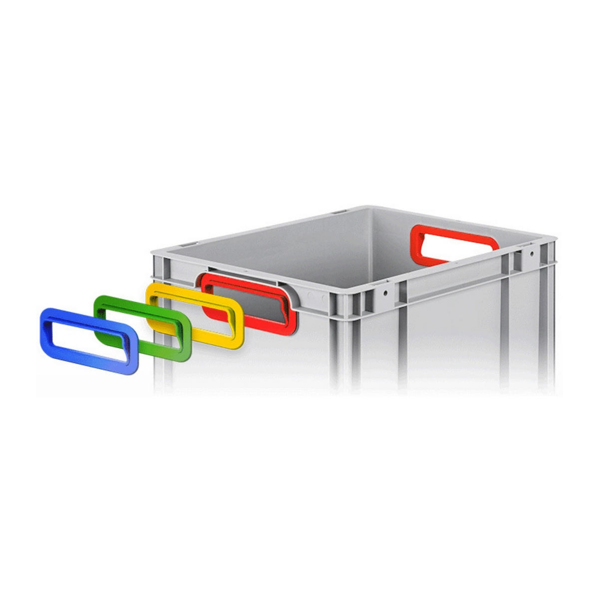 EUROBOX 8x Nextgen Color Mit Auflagedeckel 12x40x60cm Griffe Grün Offen - Grün, Kunststoff (40/12/60cm) - PROREGAL