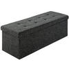 SITZHOCKER mit Stauraum, 110 x 38 x 38 cm,dunkelgrau - Dunkelgrau, Textil (38/38/110cm) - tectake