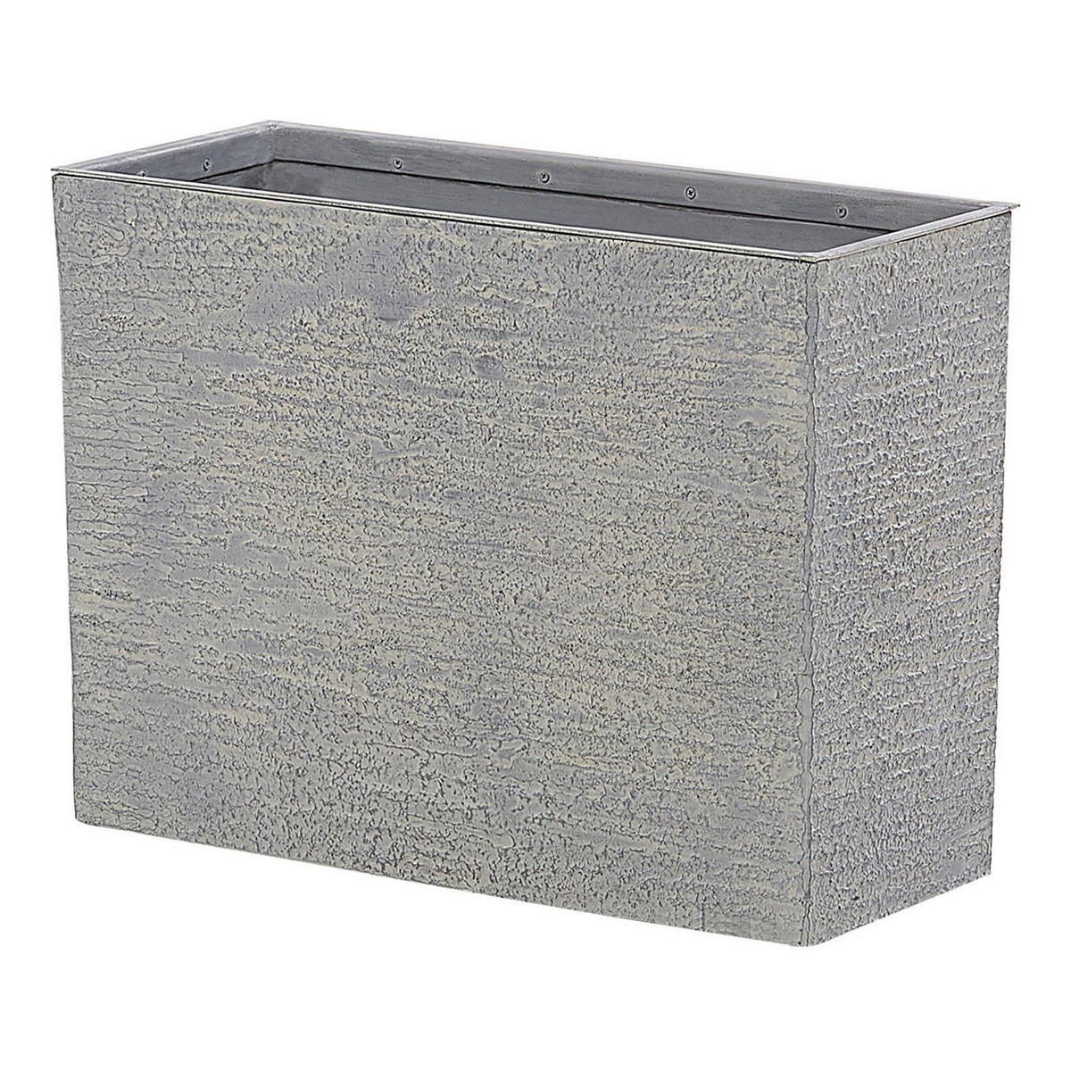 BLUMENTOPF grau rechteckig 25/60/45 cm Edessa - Grau, Stein (45cm) - Beliani