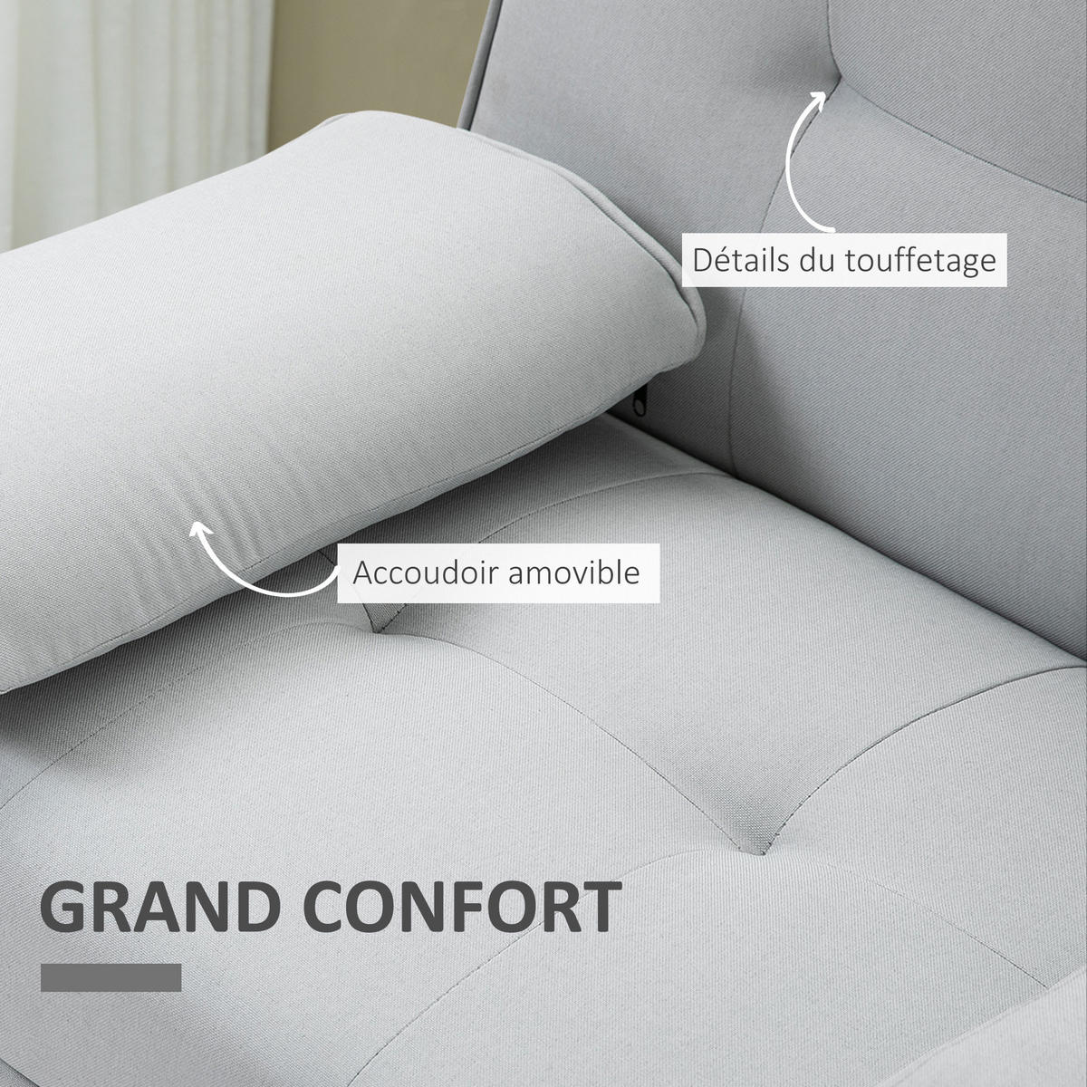 SCHLAFSOFA 3-Sitzer DE-13374 Hellgrau - Hellgrau, Textil (181/78/77cm) - ComfortXL