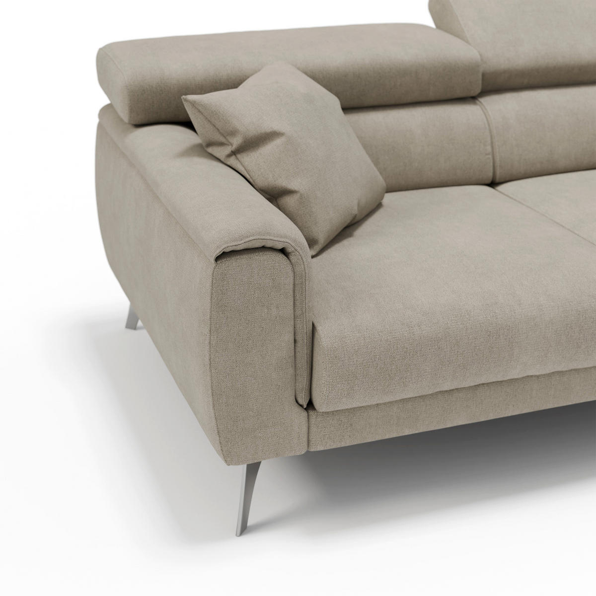 LINEARSOFA Caravaggio - Creme, Textil (244/73/102cm) - Divani.store