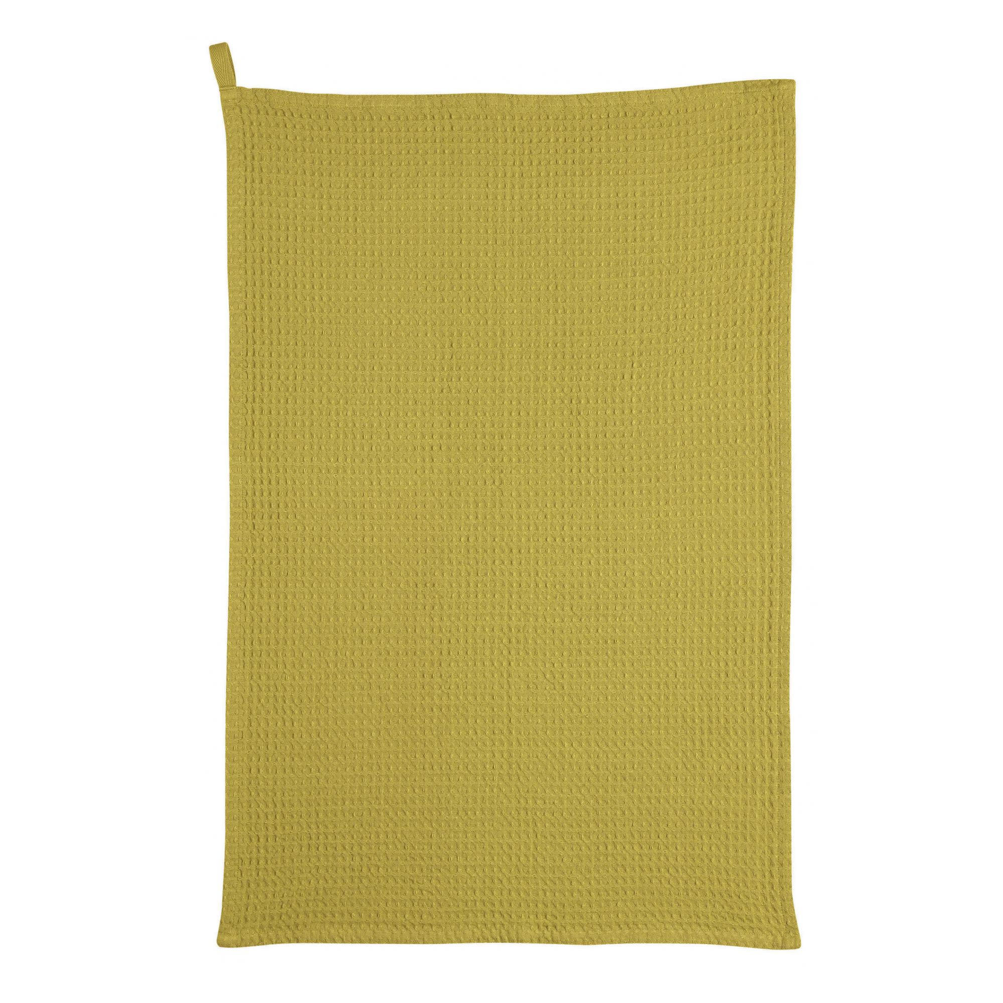 EINFARBIGES WAFFEL-GESCHIRRTUCH Mumba bergamotte 50 x 70 cm - Gelb, Textil (50/70cm) - Winkler