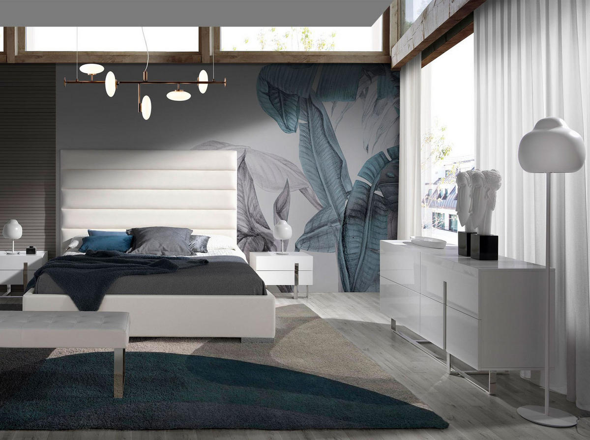 SIDEBOARD Sideboard aus weißem Holz und verchromtem Stahl 160/46/75 cm - Edelstahlfarben/Weiß, Holz/Metall (160/75/46cm) - ANGEL CERDA